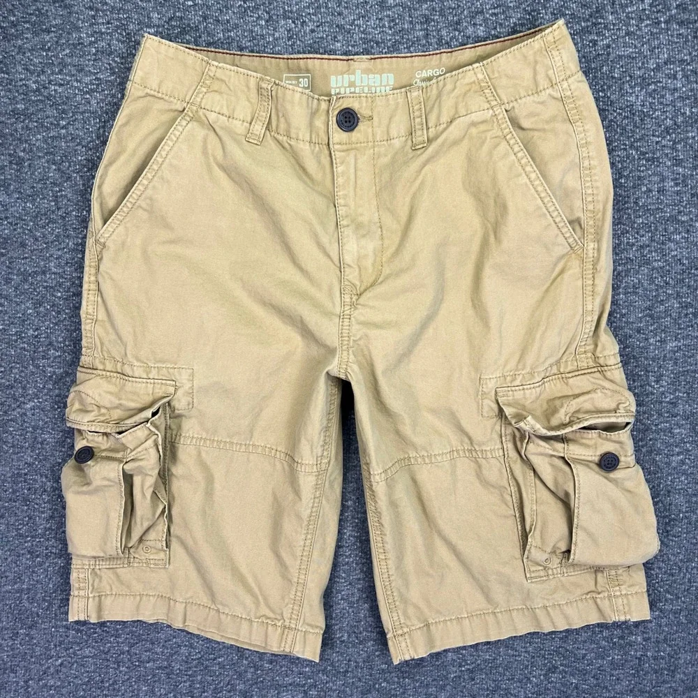 Urban Pipeline Cargo Shorts Mens 31 Tan Khaki Classic Outdoor Utility Hiking